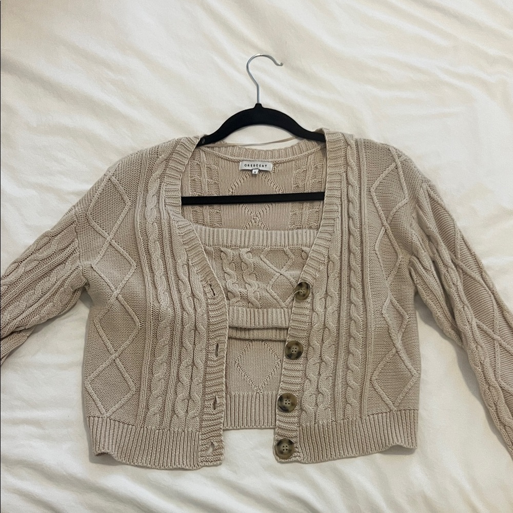 Boutique cable knit set
